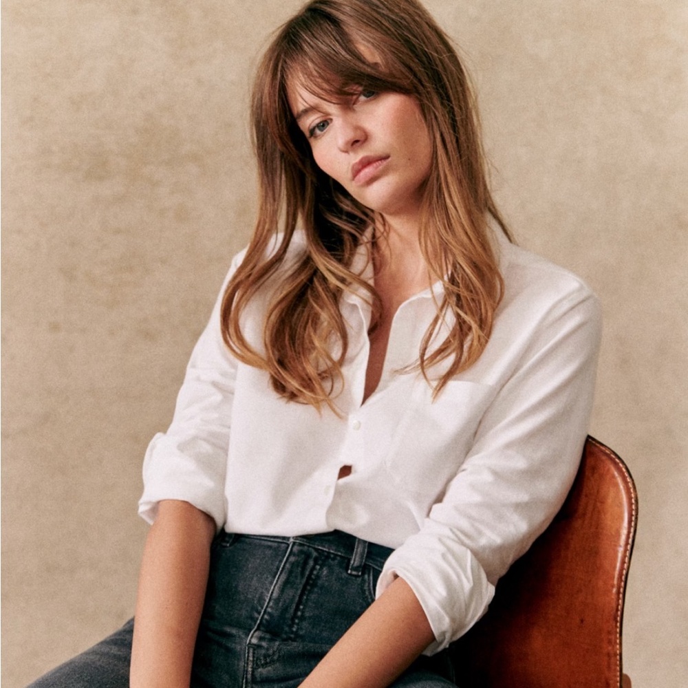 EUC Sezane Tomboy White | Size 6/38